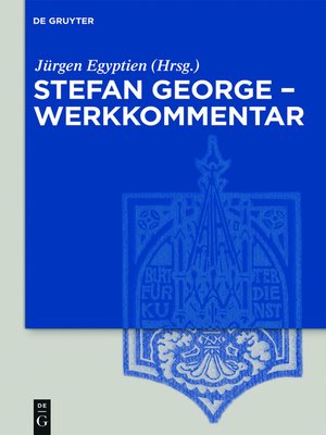 cover image of Stefan George – Werkkommentar